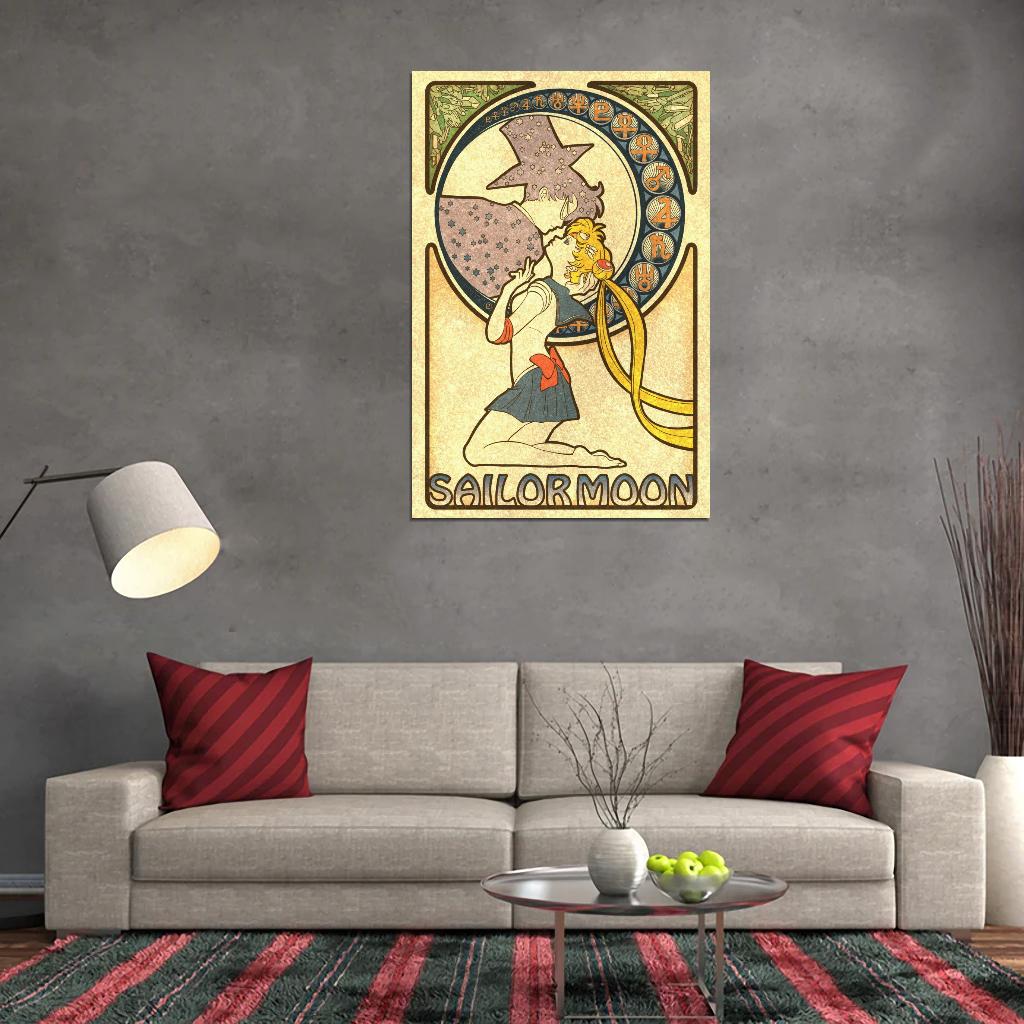 Bishoujo Senshi Sailor Moon Usagi Tuxedo Magical Girl Fantasy Anime Poster Manga Art