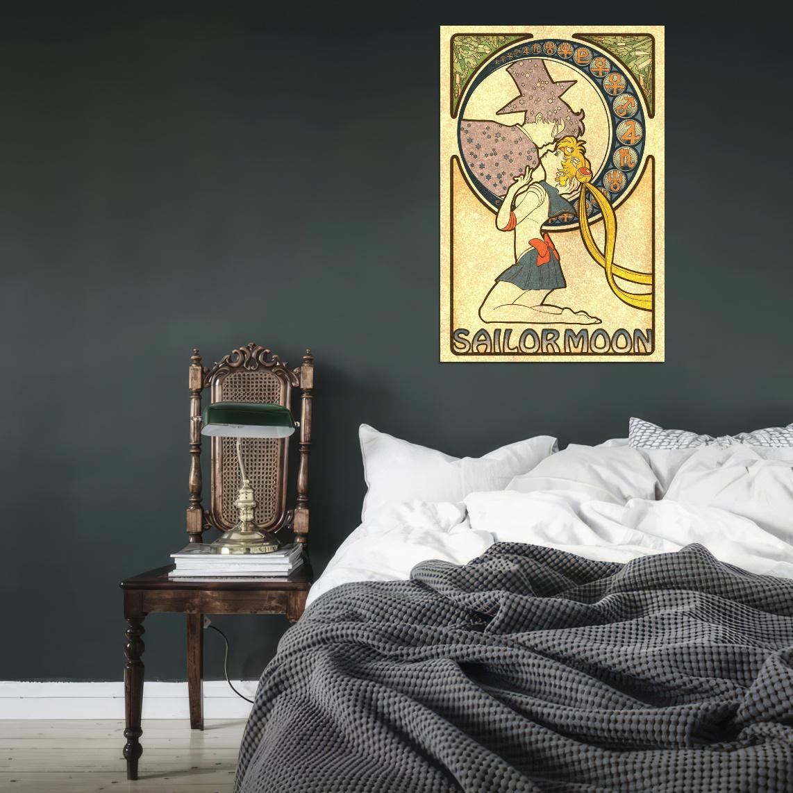 Bishoujo Senshi Sailor Moon Usagi Tuxedo Magical Girl Fantasy Anime Poster Manga Art - xonomax