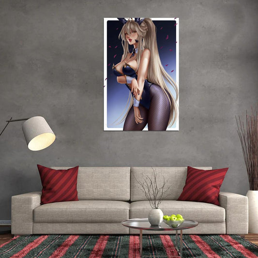 Fate Grand Order Artoria Pendragon Fantasy Action Video Game Anime Poster Manga Art Bunny Sexy - xonomax