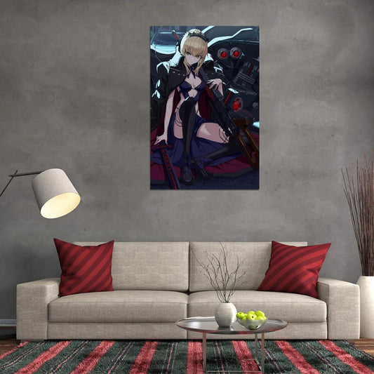 Fate Grand Order Artoria Pendragon Fantasy Action Video Game Anime Poster Manga Art - xonomax