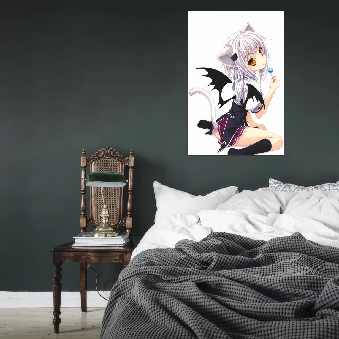 High School Dxd Nekomata Girls Action Anime Poster Manga Art - xonomax