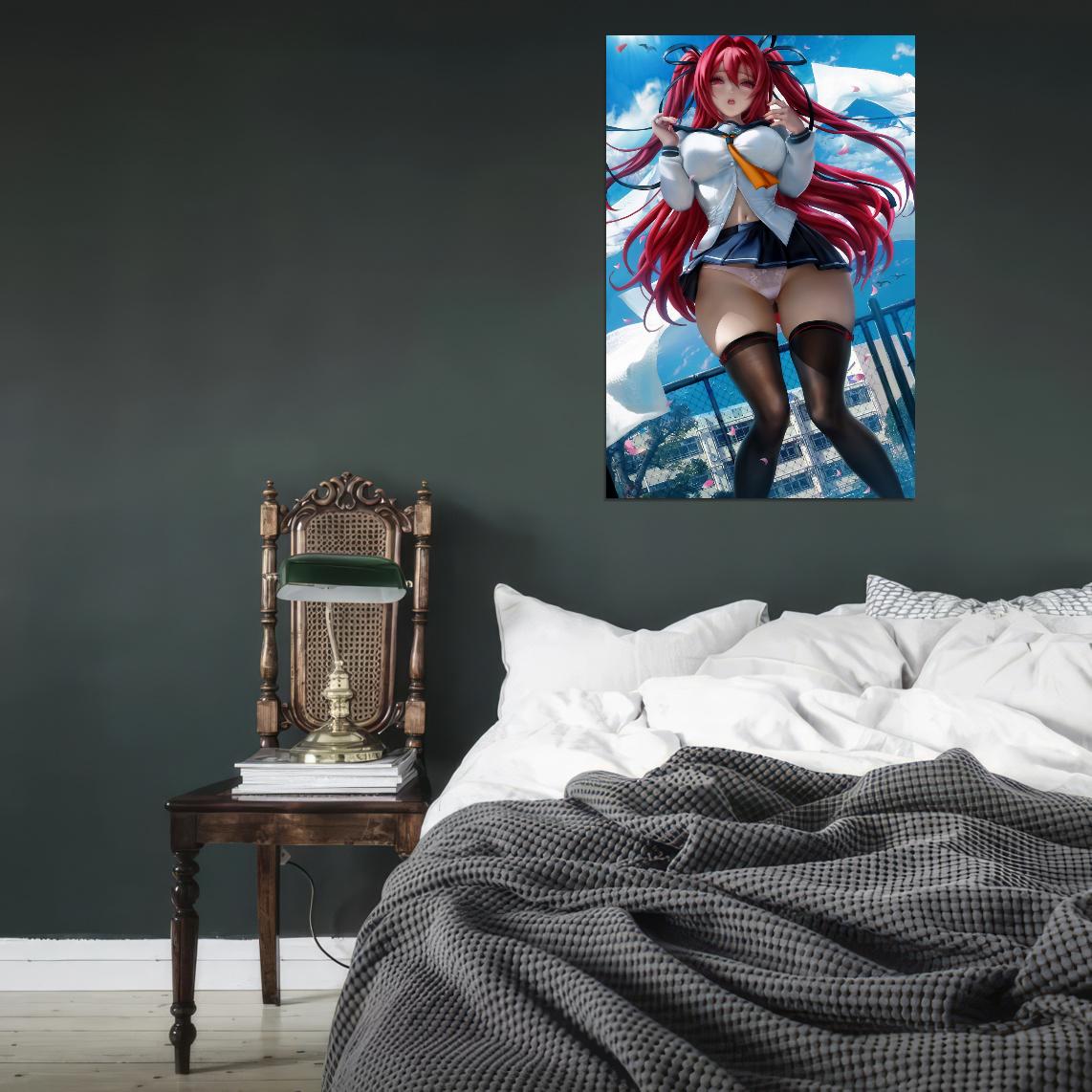 Shinmai Maou No Testament The Testament Of Sister New Devil Basara Toujou Mio Naruse Sexy Redhead Fantasy Anime Poster Manga Art - xonomax