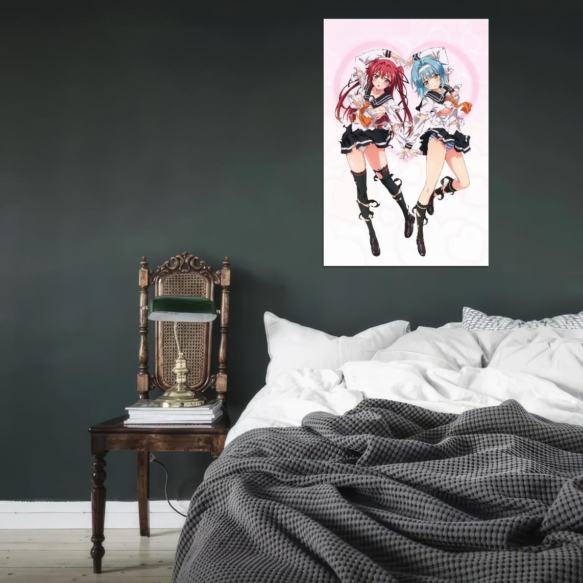 Shinmai Maou No Testament The Testament Of Sister New Devil Basara Toujou Mio Naruse Yuki Nonaka Fantasy Anime Poster Manga Art - xonomax