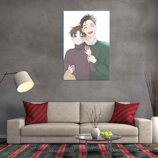 Hyperventilation Myongi Sunho Yaoi Boys Love Anime Poster Manga Art - xonomax