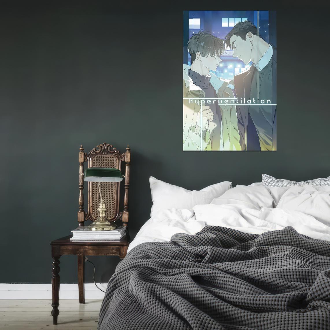 Hyperventilation Myongi Sunho Yaoi Boys Love Anime Poster Manga Art - xonomax