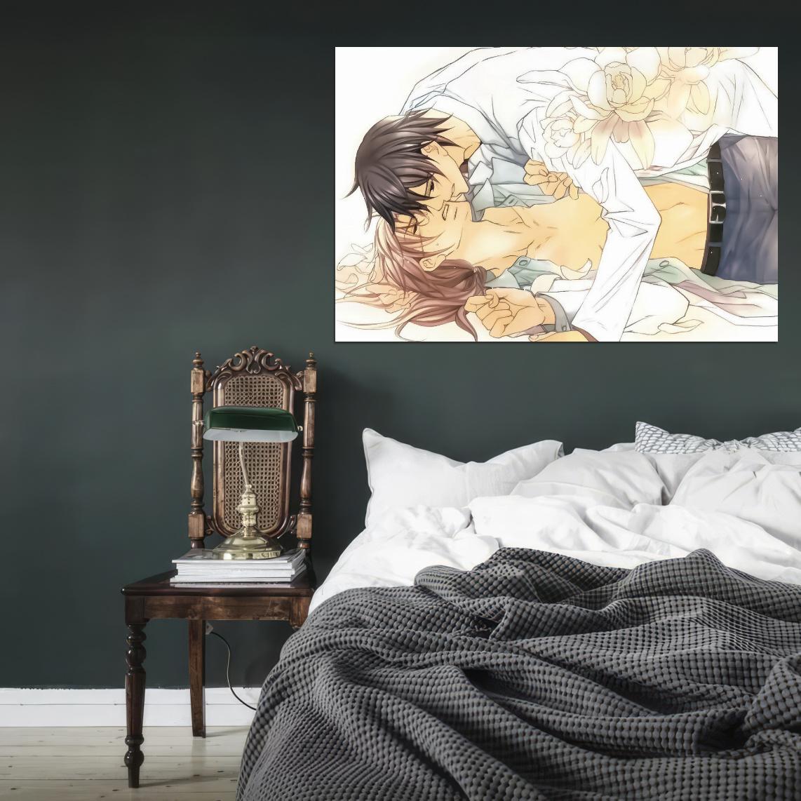 Koisuru Boukun The Tyrant Falls In Love Tetsuhiro Morinaga Souichi Tatsumi Yaoi Boys Love Anime Poster Manga Art - xonomax