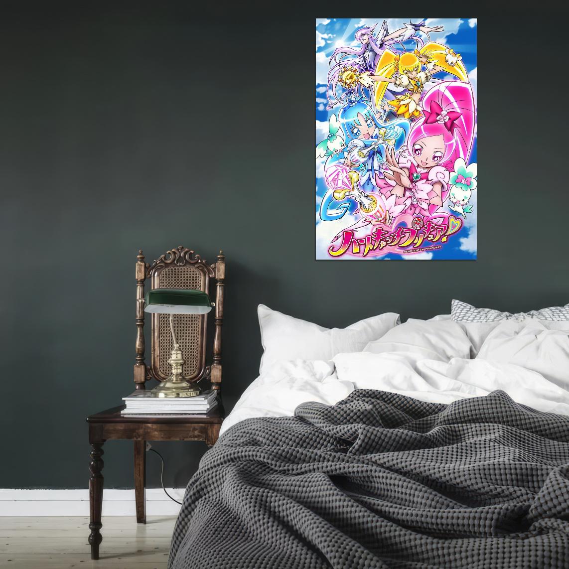 Fresh Pretty Cure! Fresh Precure Heartcatch Precure! Love Momozono Miki Aono Inori Yamabuki Setsuna Higashi Magical Girl Anime Poster Manga Art - xonomax