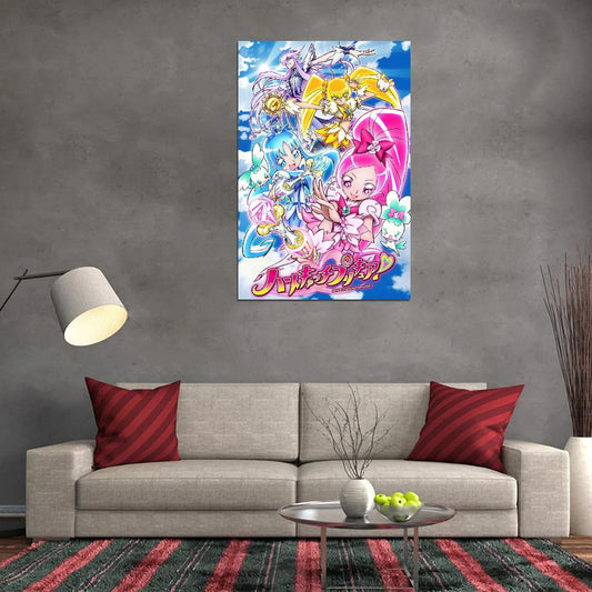 Fresh Pretty Cure! Fresh Precure Heartcatch Precure! Love Momozono Miki Aono Inori Yamabuki Setsuna Higashi Magical Girl Anime Poster Manga Art - xonomax