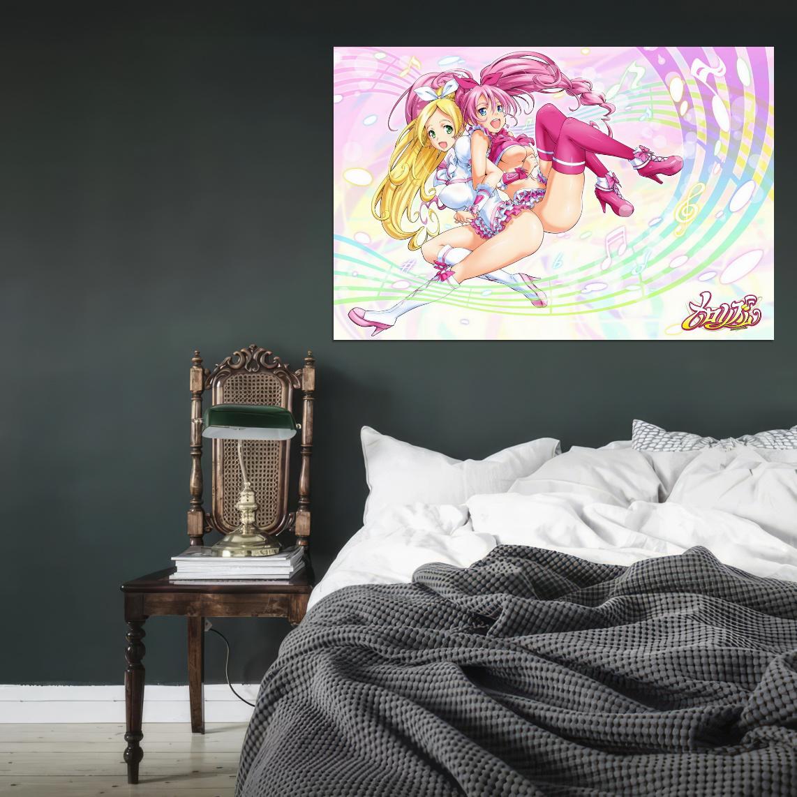 Fresh Pretty Cure! Fresh Precure Houjou Hibiki Minamino Kanade Magical Girl Anime Poster Manga Art Sexy - xonomax