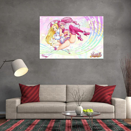 Fresh Pretty Cure! Fresh Precure Houjou Hibiki Minamino Kanade Magical Girl Anime Poster Manga Art Sexy - xonomax