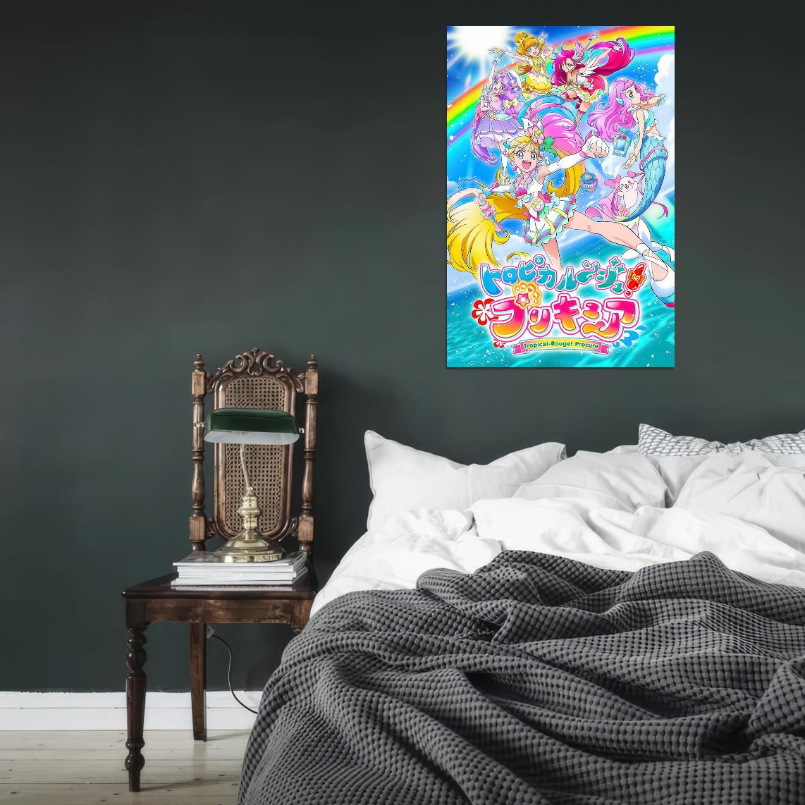 Fresh Pretty Cure! Fresh Precure Love Momozono Miki Aono Inori Yamabuki Setsuna Higashi Magical Girl Anime Poster Manga Art - xonomax