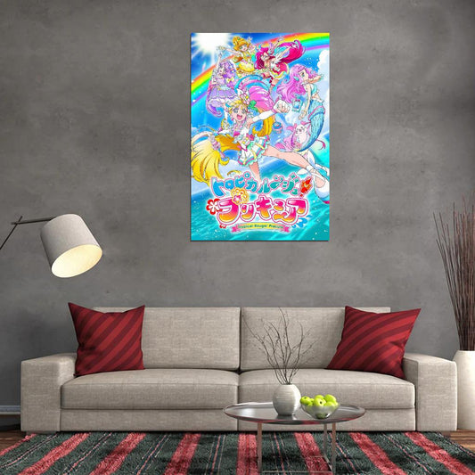 Fresh Pretty Cure! Fresh Precure Love Momozono Miki Aono Inori Yamabuki Setsuna Higashi Magical Girl Anime Poster Manga Art - xonomax