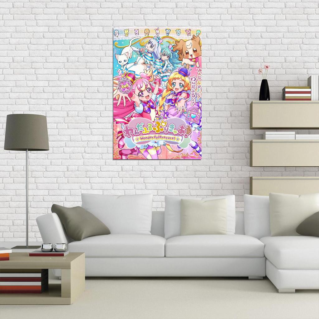 Fresh Pretty Cure! Fresh Precure Wonderful Pretty Cure! Love Momozono Miki Aono Inori Yamabuki Setsuna Higashi Magical Girl Anime Poster Manga Art
