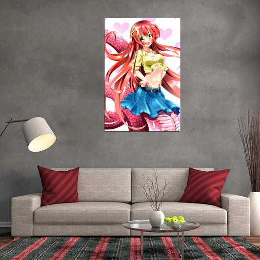 Monster Musume No Iru Nichijou Monster Musume Everyday Life With Monster Girls Miia Anime Poster Manga Art - xonomax