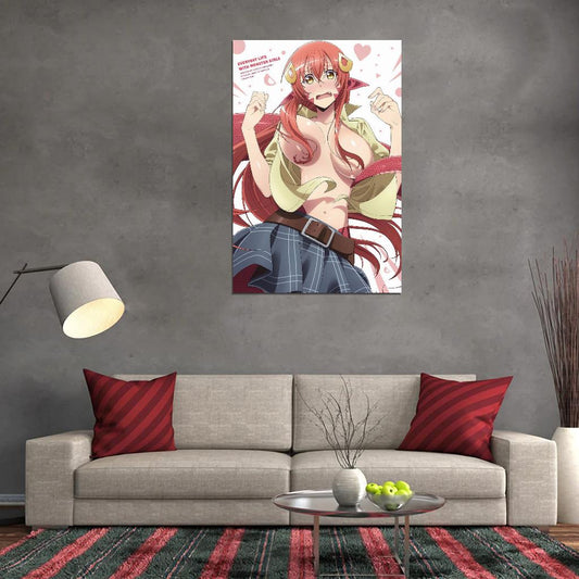 Monster Musume No Iru Nichijou Monster Musume Everyday Life With Monster Girls Miia Anime Poster Manga Art Boobs - xonomax
