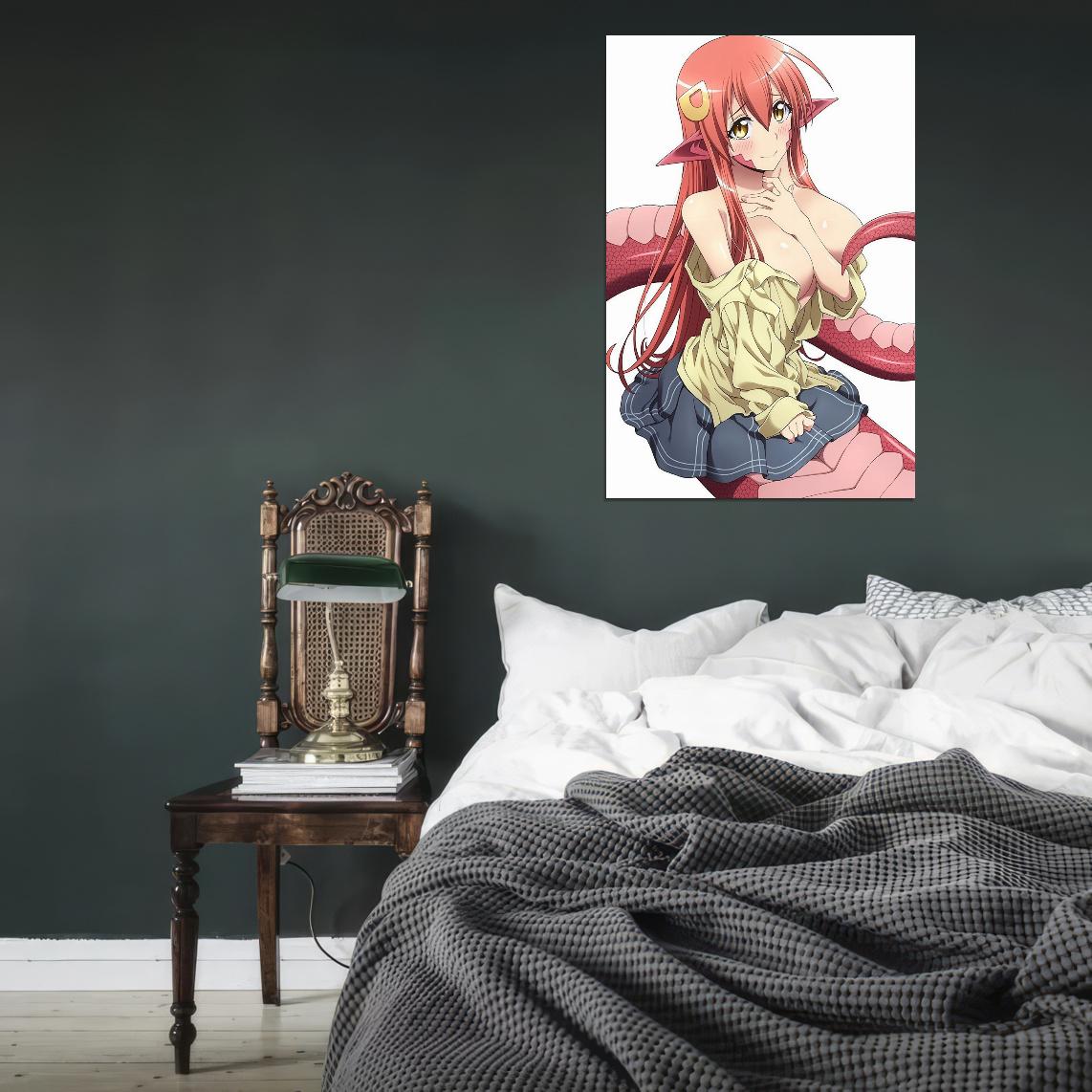 Monster Musume No Iru Nichijou Monster Musume Everyday Life With Monster Girls Miia Anime Poster Manga Art Sexy - xonomax