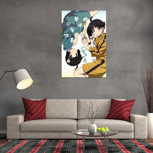 Monogatari Bakemonogatari Nisemonogatari Araragi Karen Araragi Tsukihi Series Supernatural Romance Anime Poster Manga Art - xonomax