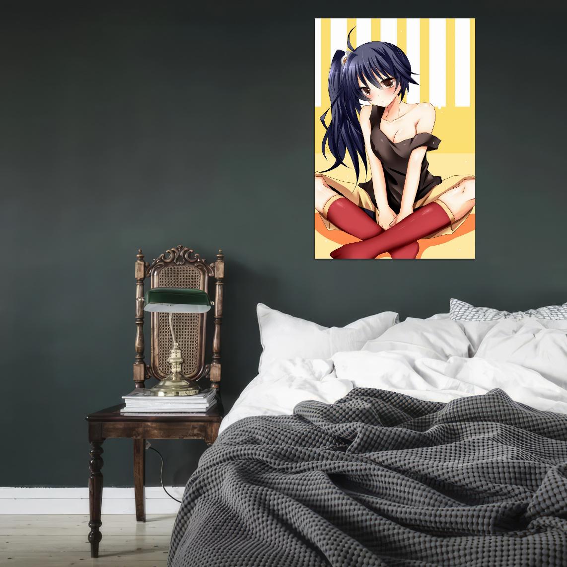 Monogatari Bakemonogatari Nisemonogatari Araragi Karen Series Supernatural Romance Anime Poster Manga Art Sexy - xonomax