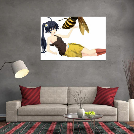 Monogatari Bakemonogatari Nisemonogatari Araragi Karen Series Supernatural Romance Anime Poster Manga Art - xonomax
