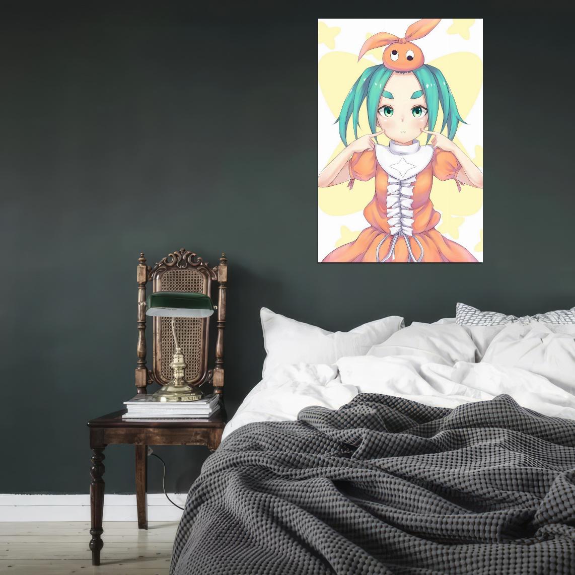 Monogatari Bakemonogatari Nisemonogatari Ononoki Yotsugi Series Supernatural Romance Anime Poster Manga Art - xonomax