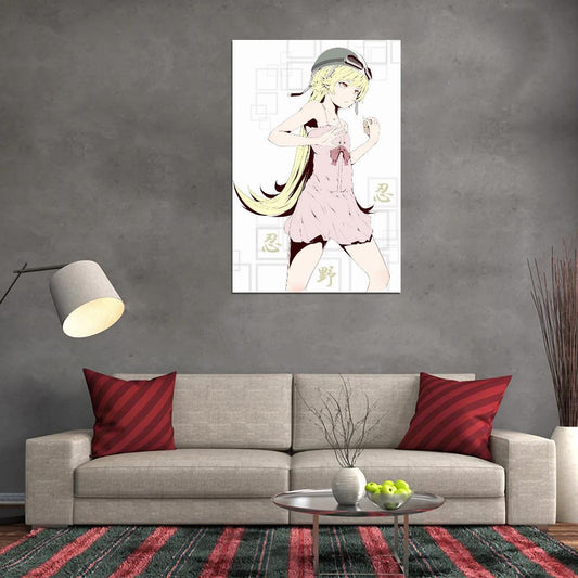 Monogatari Bakemonogatari Nisemonogatari Oshino Shinobu Series Supernatural Romance Anime Poster Manga Art - xonomax