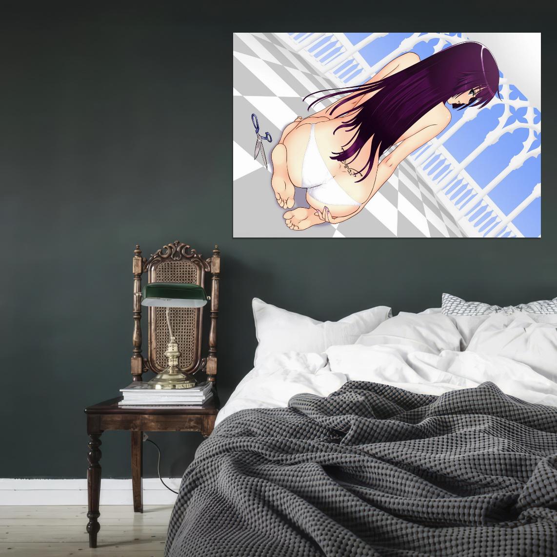Monogatari Bakemonogatari Nisemonogatari Senjougahara Hitagi Series Supernatural Romance Anime Poster Manga Art Sexy - xonomax
