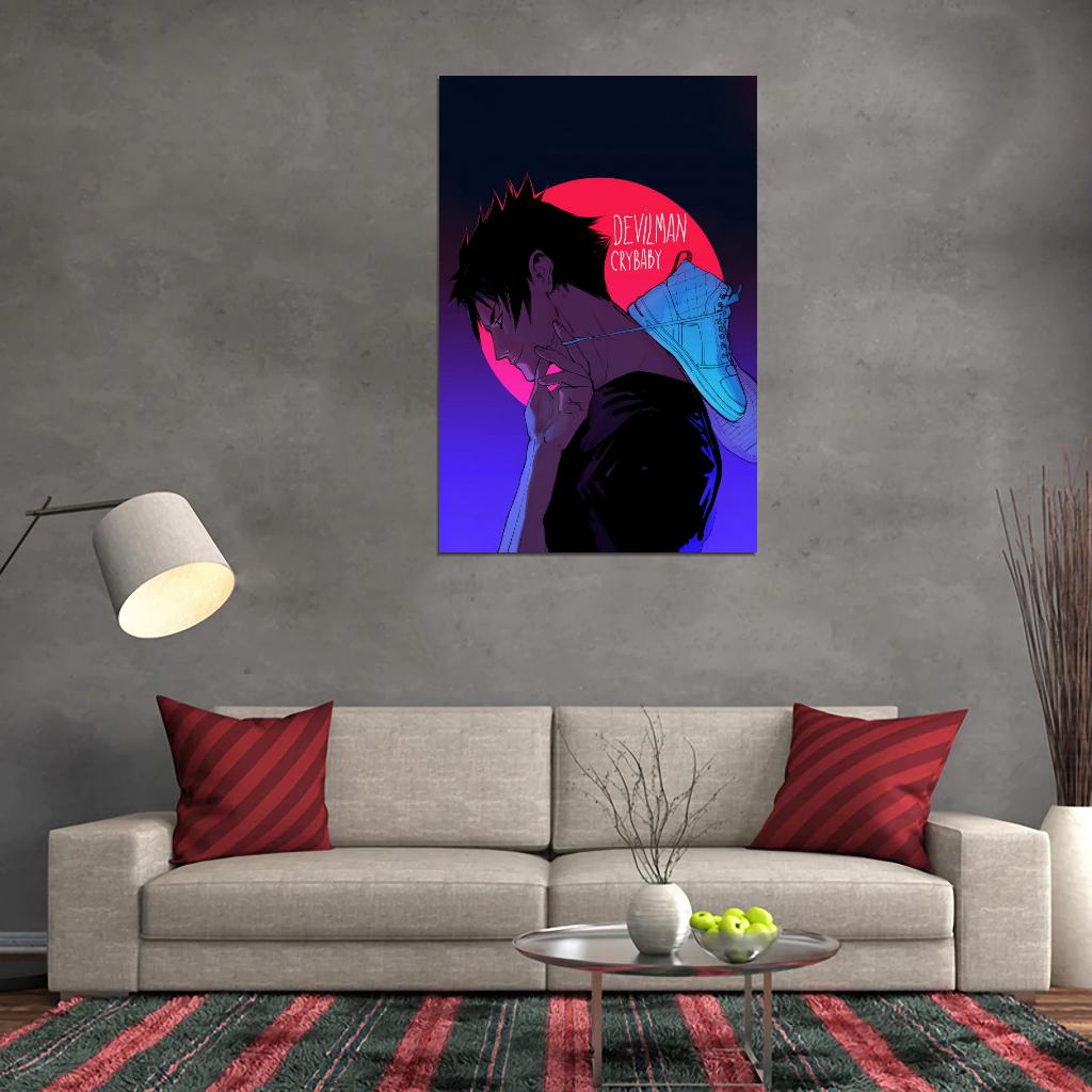 Devilman Crybaby Akira Fudo Ryo Asuka Horror Supernatural Anime Poster Manga Art