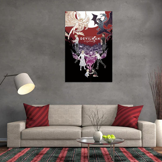 Devilman Crybaby Akira Fudo Ryo Asuka Horror Supernatural Anime Poster Manga Art - xonomax
