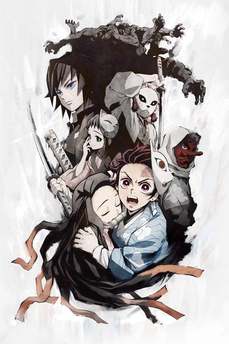 Demon Slayer Kimetsu No Yaiba Tv Series Anime Poster Japanese Action Supernatural Adventure Manga Art