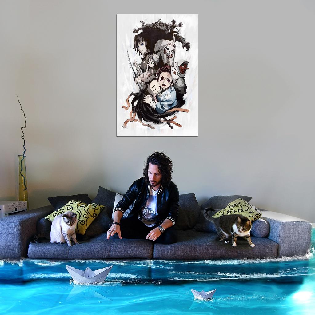 Demon Slayer Kimetsu No Yaiba Tv Series Anime Poster Japanese Action Supernatural Adventure Manga Art