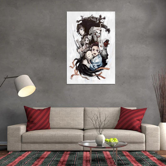 Demon Slayer Kimetsu No Yaiba Tv Series Anime Poster Japanese Action Supernatural Adventure Manga Art - xonomax
