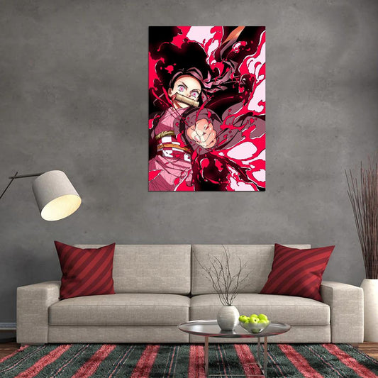 Demon Slayer Kimetsu No Yaiba Tv Series Anime Poster Japanese Action Supernatural Adventure Manga Art - xonomax