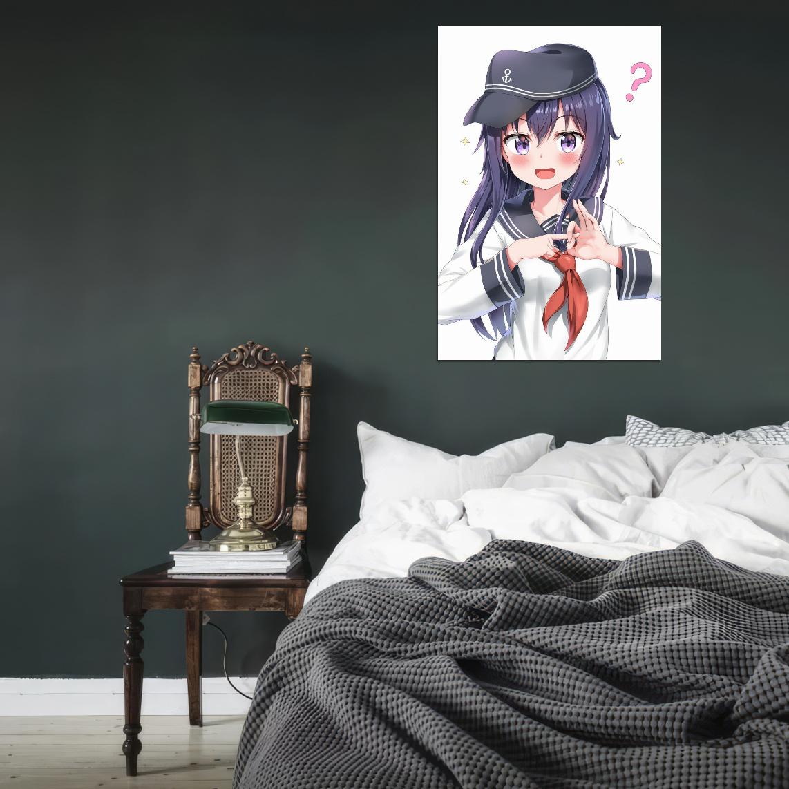 Kantai Collection Kancolle Akatsuki Destroyer Video Game Military Strategy Anime Poster Manga Art - xonomax