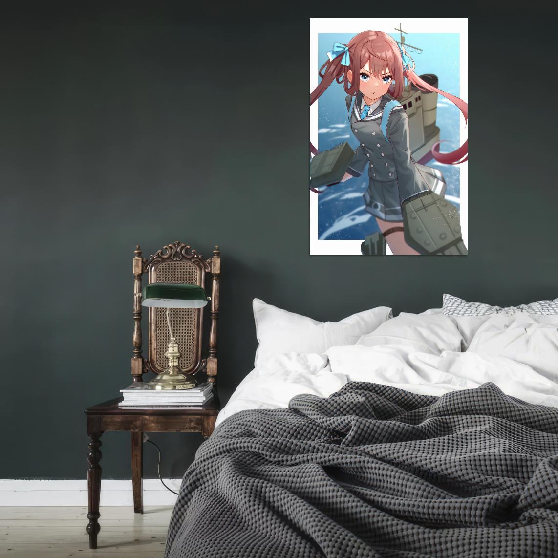 Kantai Collection Kancolle Asagumo Video Game Military Strategy Anime Poster Manga Art - xonomax