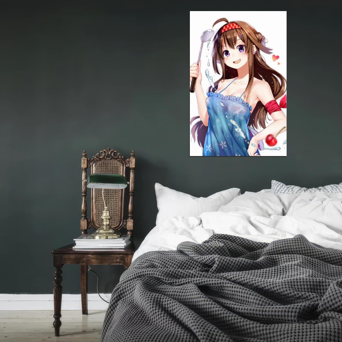 Kantai Collection Kancolle Kongou Battleship Video Game Military Strategy Anime Poster Manga Art - xonomax