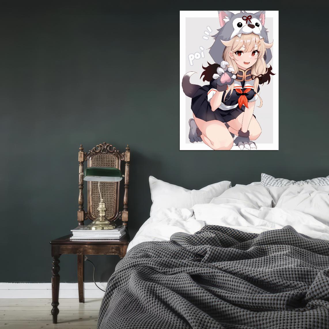 Kantai Collection Kancolle Yuudachi Destroyer Video Game Military Strategy Anime Poster Manga Art - xonomax