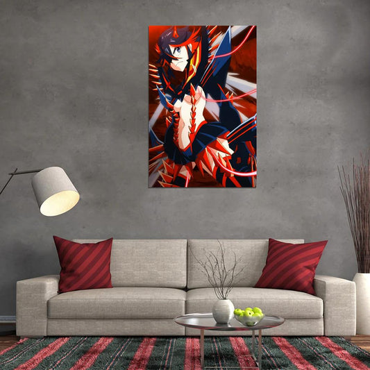 Kill La Kill Kill La Kill Ryuko Matoi Kiryuuin Satsuki Action Comedy Anime Poster Manga Art - xonomax