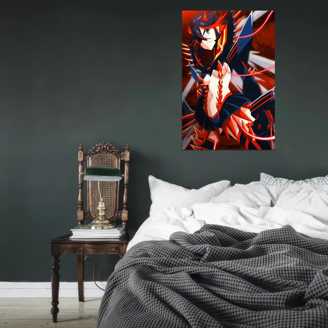 Kill La Kill Kill La Kill Ryuko Matoi Kiryuuin Satsuki Action Comedy Anime Poster Manga Art - xonomax