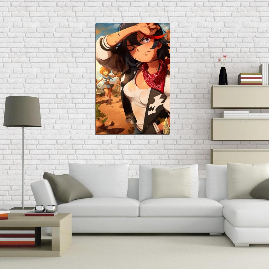 Kill La Kill Kill La Kill Ryuko Matoi Kiryuuin Satsuki Action Comedy Anime Poster Manga Art