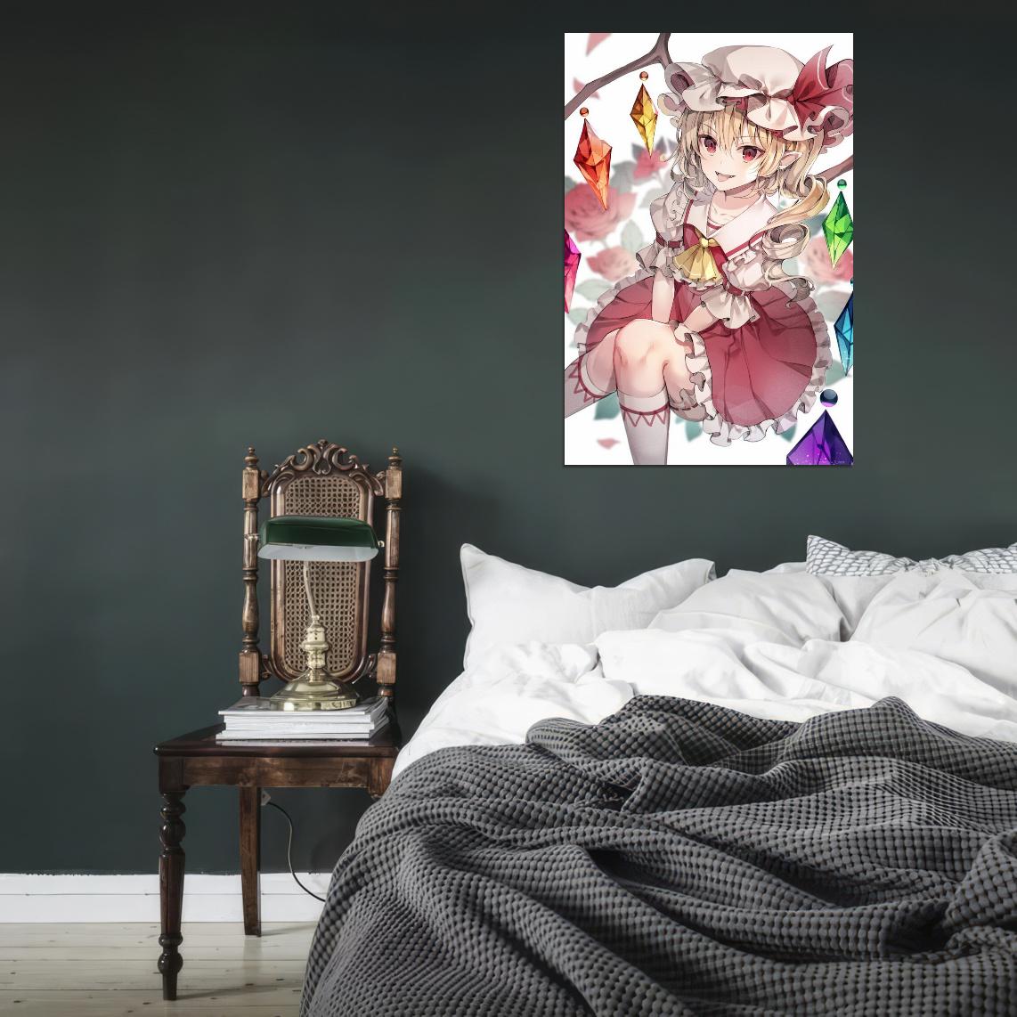 The Touhou Project Flandre Scarlet Fantasy Video Game Anime Poster Manga Art - xonomax