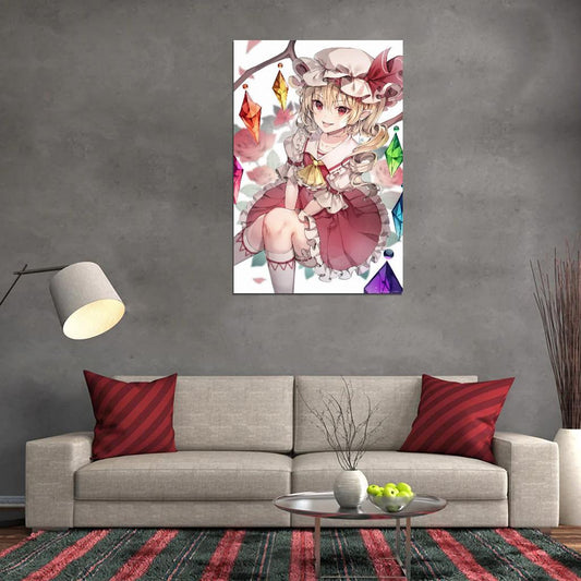 The Touhou Project Flandre Scarlet Fantasy Video Game Anime Poster Manga Art - xonomax