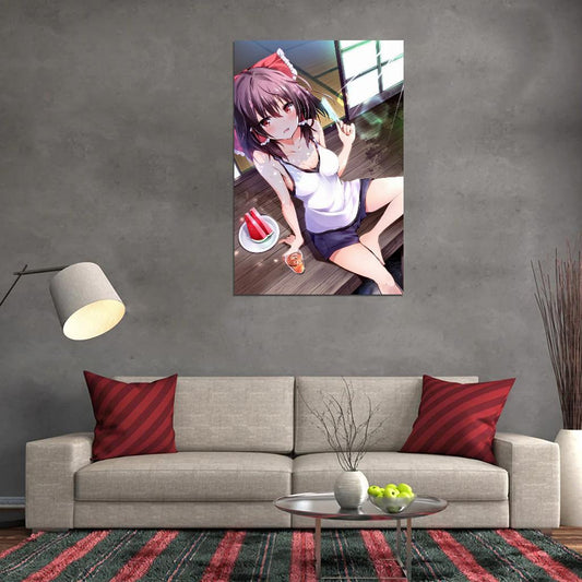The Touhou Project Hakurei Reimu Fantasy Video Game Anime Poster Manga Art Sexy - xonomax