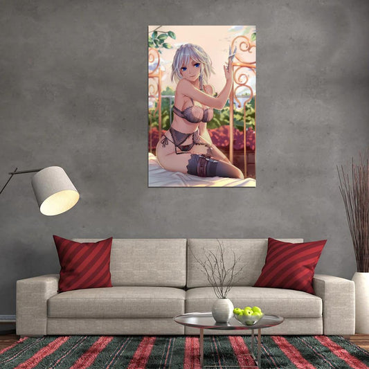 The Touhou Project Izayoi Sakuya Fantasy Video Game Anime Poster Manga Art Sexy - xonomax