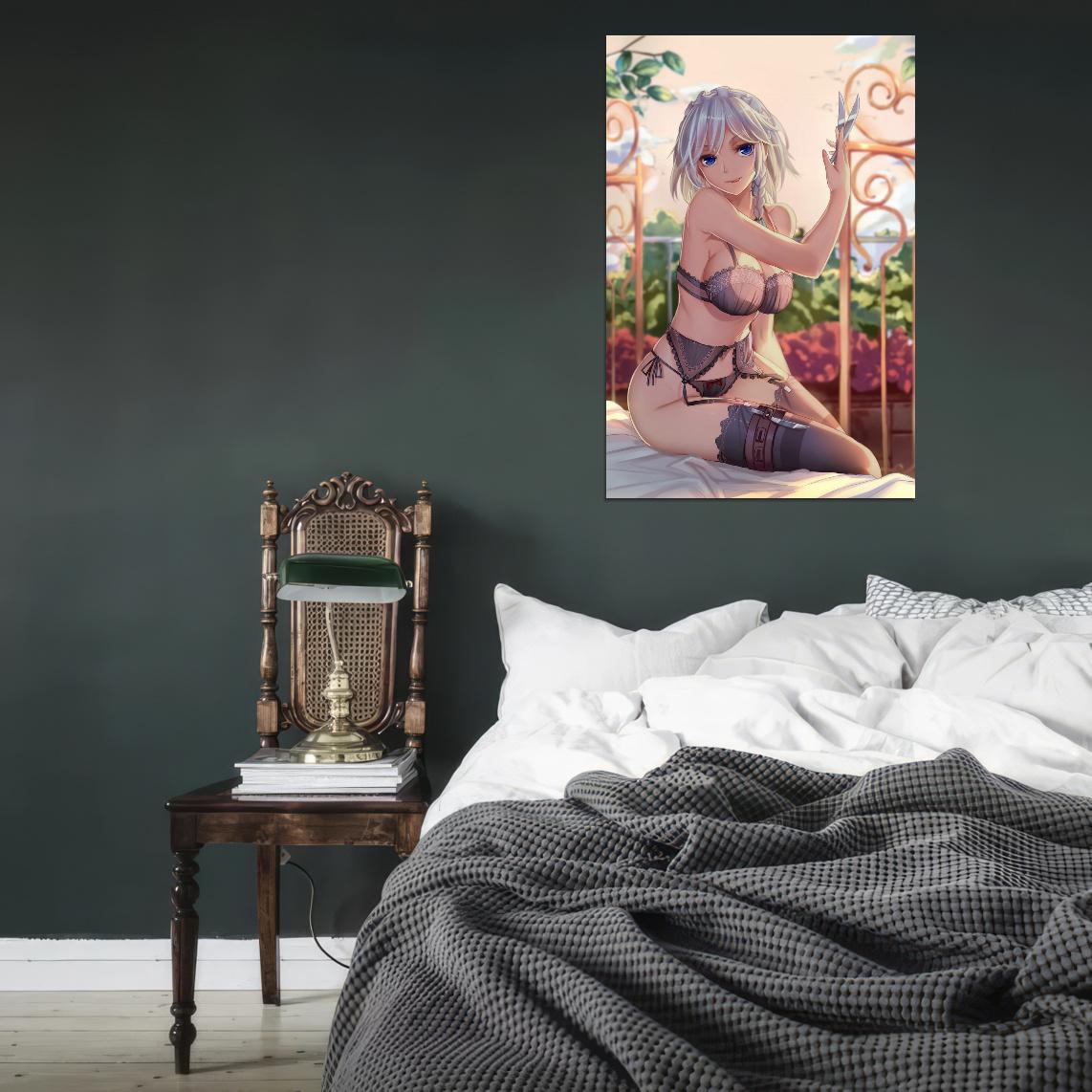 The Touhou Project Izayoi Sakuya Fantasy Video Game Anime Poster Manga Art Sexy - xonomax