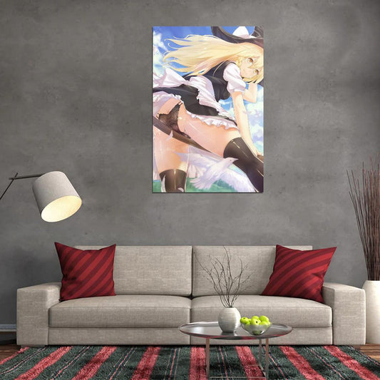 The Touhou Project Kirisame Marisa Fantasy Video Game Anime Poster Manga Art Sexy - xonomax