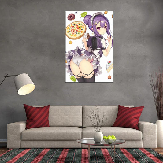The Touhou Project Patchouli Knowledge Fantasy Video Game Anime Poster Manga Art Sexy Maid - xonomax