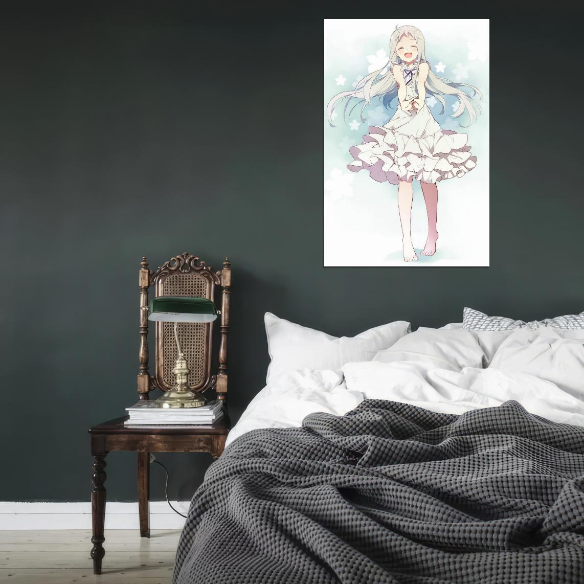 Anohana The Flower We Saw That Day Tv Series Anime Poster Japanese Drama Supernatural Cutecore Manga Art - xonomax