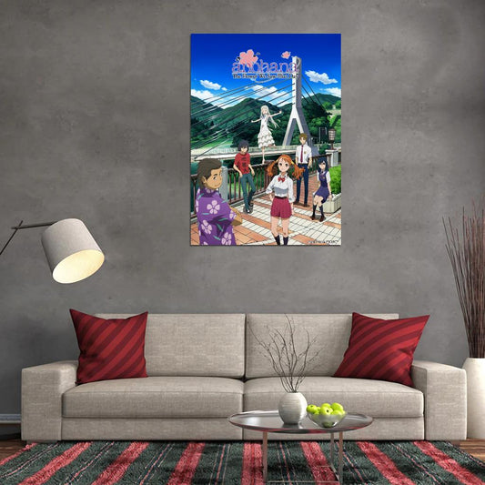 Anohana The Flower We Saw That Day Tv Series Anime Poster Japanese Drama Supernatural Friendship Manga Art - xonomax