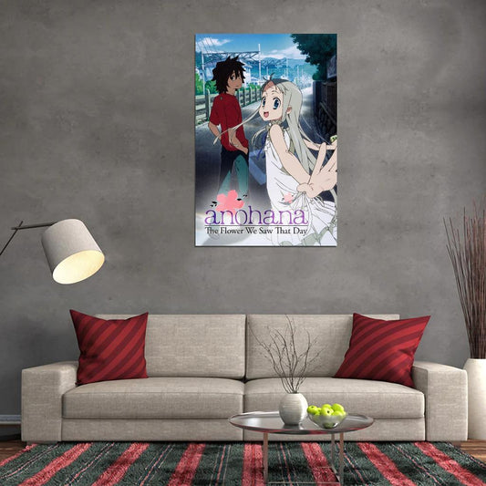 Anohana The Flower We Saw That Day Tv Series Anime Poster Japanese Drama Supernatural Friendship Manga Art - xonomax