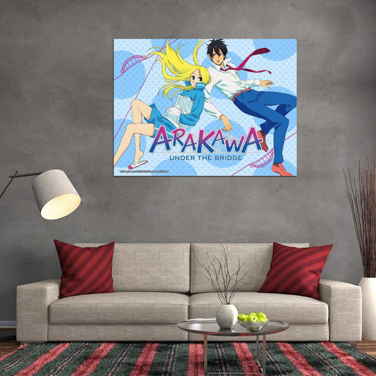 Arakawa Under The Bridge Tv Series Anime Poster Japanese Comedy Romance Manga Art - xonomax